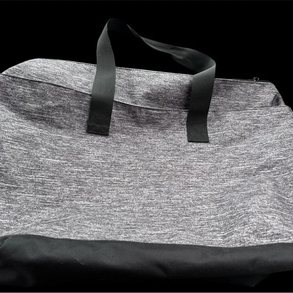 Victoria’s Secret Chic Gray and Black Tote with Gold Bold PINK Logo - Picture 2 of 4